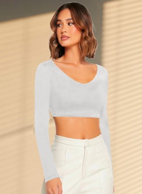 Dream Beauty Fashion Casual Solid Women White Top