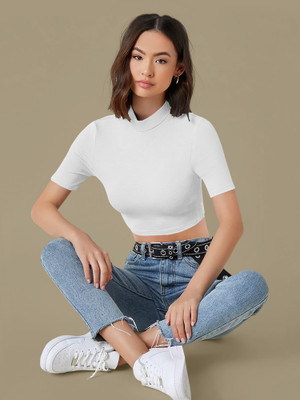 Kashonaa Casual Solid Women White Top