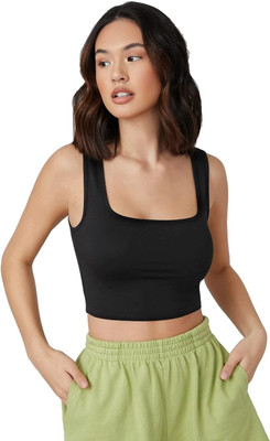Smileai Fashion Casual Solid Women Black Top