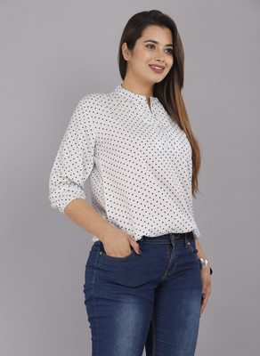 FASHION FALCON Casual Printed Women Multicolor, Blue Top