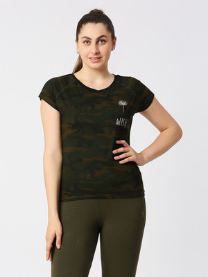 Lovable Casual Printed Women Dark Green Top