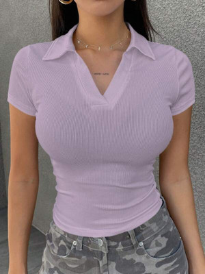 Trendystar Casual Solid Women Purple Top
