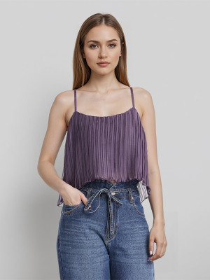 Tokyo Talkies Casual Striped Women Purple Top