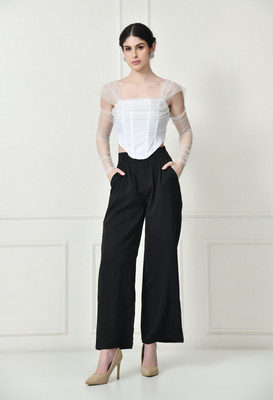 BALVICK Party Solid Women White Top