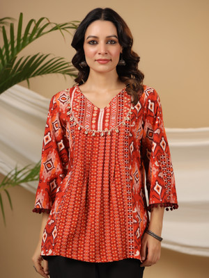 Juniper Casual Printed Women Multicolor Top