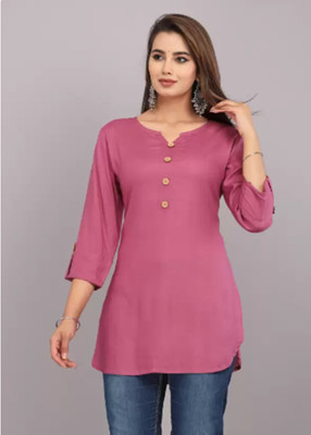SAKINA FASHION Casual Solid Women Pink Top