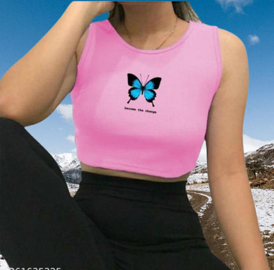 karan gupta Casual Printed Women Pink Top