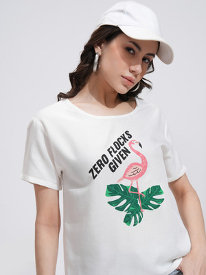 Tokyo Talkies Casual Solid Women White Top