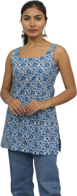 JAIPUR HAND BLOCK Casual Printed Women Dark Blue, Light Blue, White Top