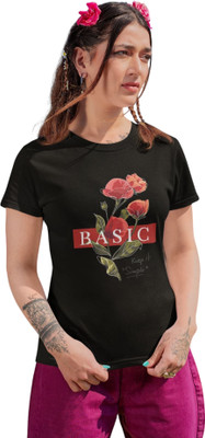 ElegantCrafts Casual Printed Women Black Top