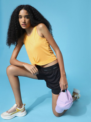ONLY Casual Solid Women Yellow Top