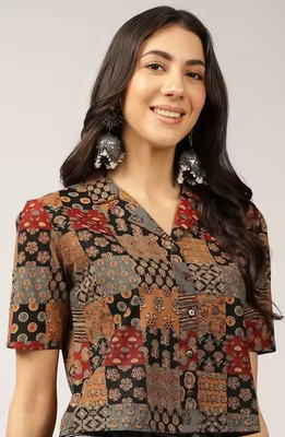 ashraj Party Printed Women Multicolor Top