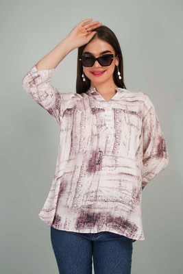 Gul West Casual Printed Women Pink Top