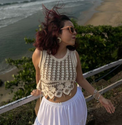 Laxmi Empire Casual Self Design Women White Top