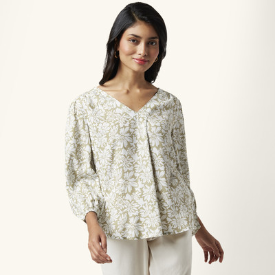 Honey By Pantaloons Casual Floral Print Women Multicolor Top