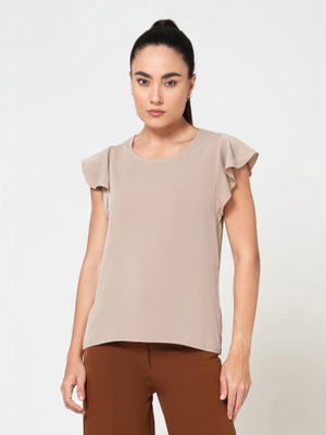 Office & you Formal Solid Women White Top