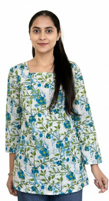 ATIPRIYAVASTRA Casual Floral Print Women Green Top
