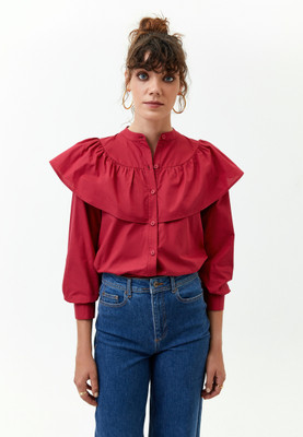 I Saw It First Casual Solid Women Red Top
