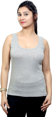 Eleven Casual Striped Women Grey Top