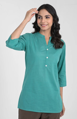 RAi shree Formal Solid Women Blue Top