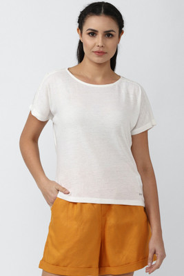 VAN HEUSEN Casual Solid Women White Top