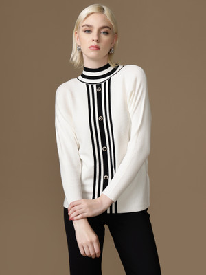 KAZO Party Striped Women White Top
