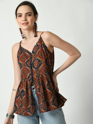 Dressberry Casual Printed Women Maroon Top