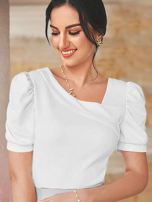 Maheshvi Casual Solid Women White Top