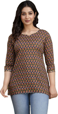 UrbanRang Formal Printed Women Multicolor Top