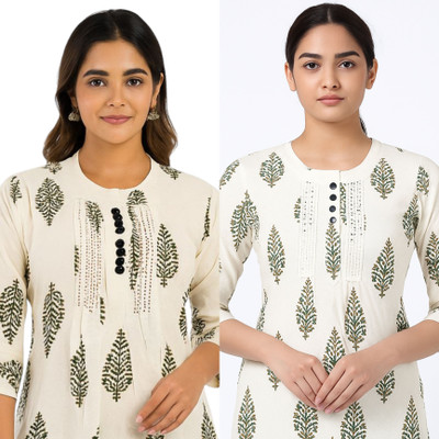 MADHAVMART Casual Floral Print Women White Top