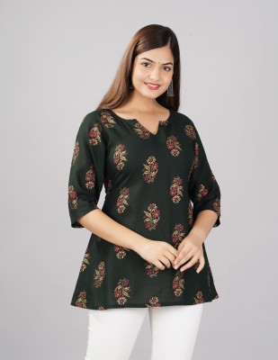 Shivaanya Casual Printed Women Green Top