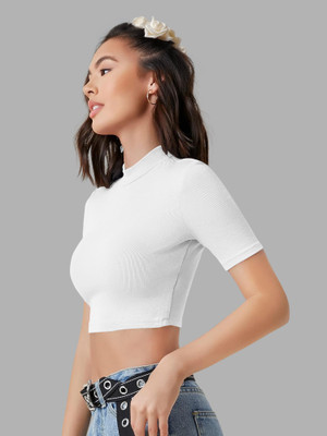 NAVYANKAA Casual Solid Women White Top