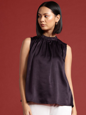 All About You Formals Formal Solid Women Purple Top
