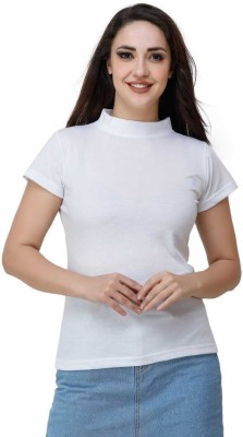 Silcoba Casual Solid Women White Top