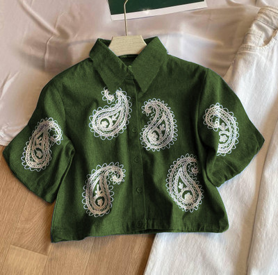 HIR COUTURE Casual Embroidered Women Brown Top