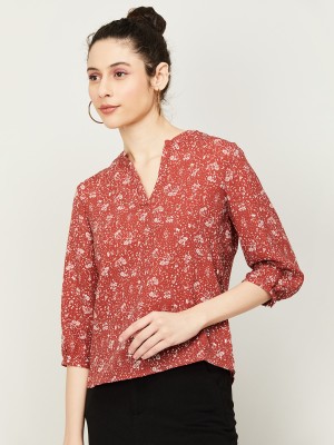 CODE by Lifestyle Casual Printed Women White, Red Top