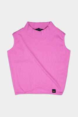 french crown Casual Solid Women Pink Top