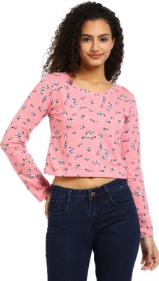 V-MART Casual Printed Women Pink Top