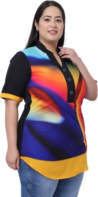 Flambeur Casual Printed Women Multicolor Top