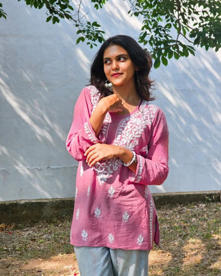 HouseOfTheSukh Party Printed Women Pink, White Top