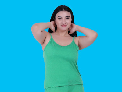 The Unicharm Casual Solid Women Light Green Top