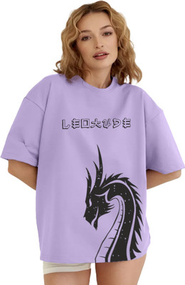 Leotude Printed Women Round Neck Multicolor T-Shirt