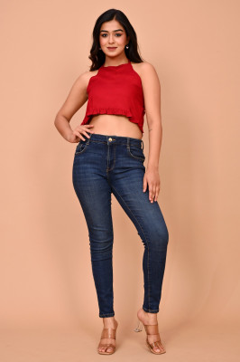 CHITIVYANSHU Party Solid Women Red Top