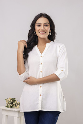 Kohsh Casual Solid Women White Top