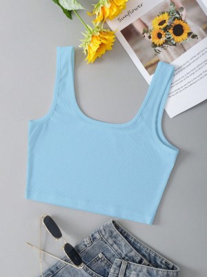 Lagashi Casual Self Design Women Light Blue Top