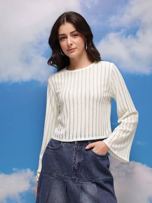 CORSICA Casual Solid Women White Top