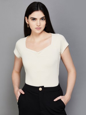 CODE by Lifestyle Casual Solid Women White Top