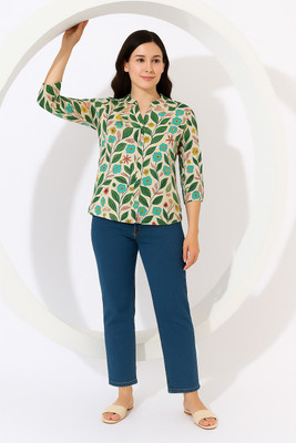 Rajishaa Casual Floral Print, Printed, Self Design Women Multicolor Top