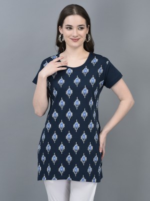 Dollar Missy Casual Printed Women Dark Blue Top