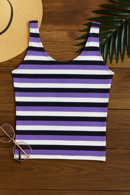 payaltextile Party Solid Women Purple Top
